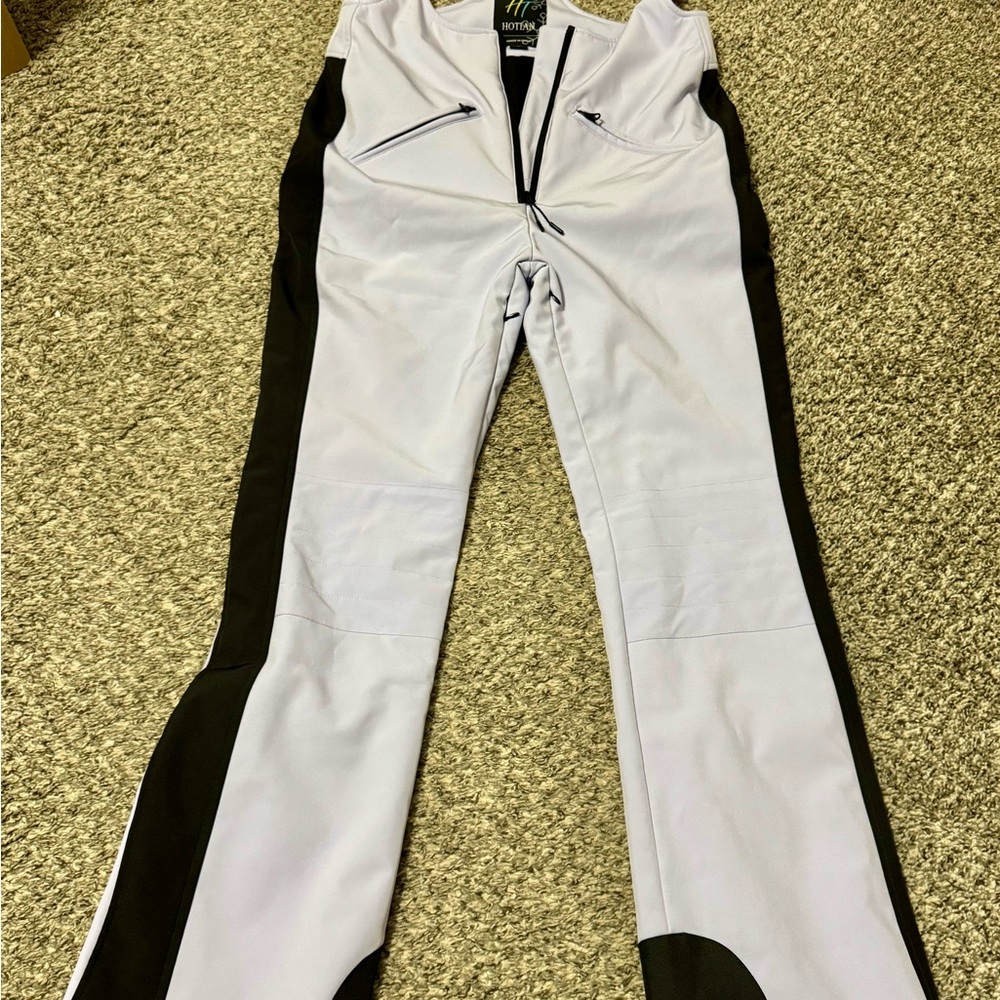 Hotian Winter Snow Bibs Pants Women Ski Overalls - Size M